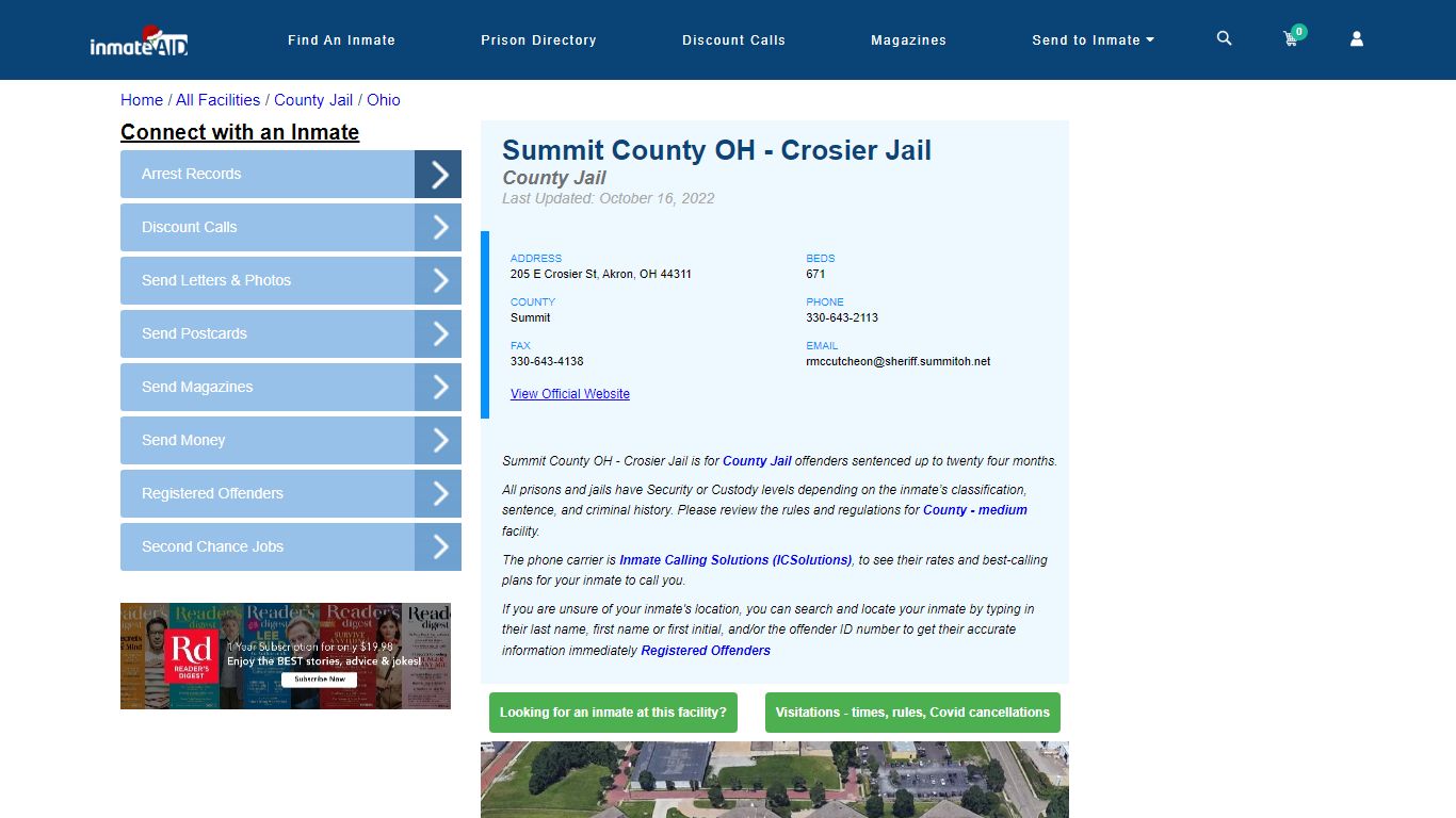 Summit County OH - Crosier Jail - Inmate Locator - Akron, OH