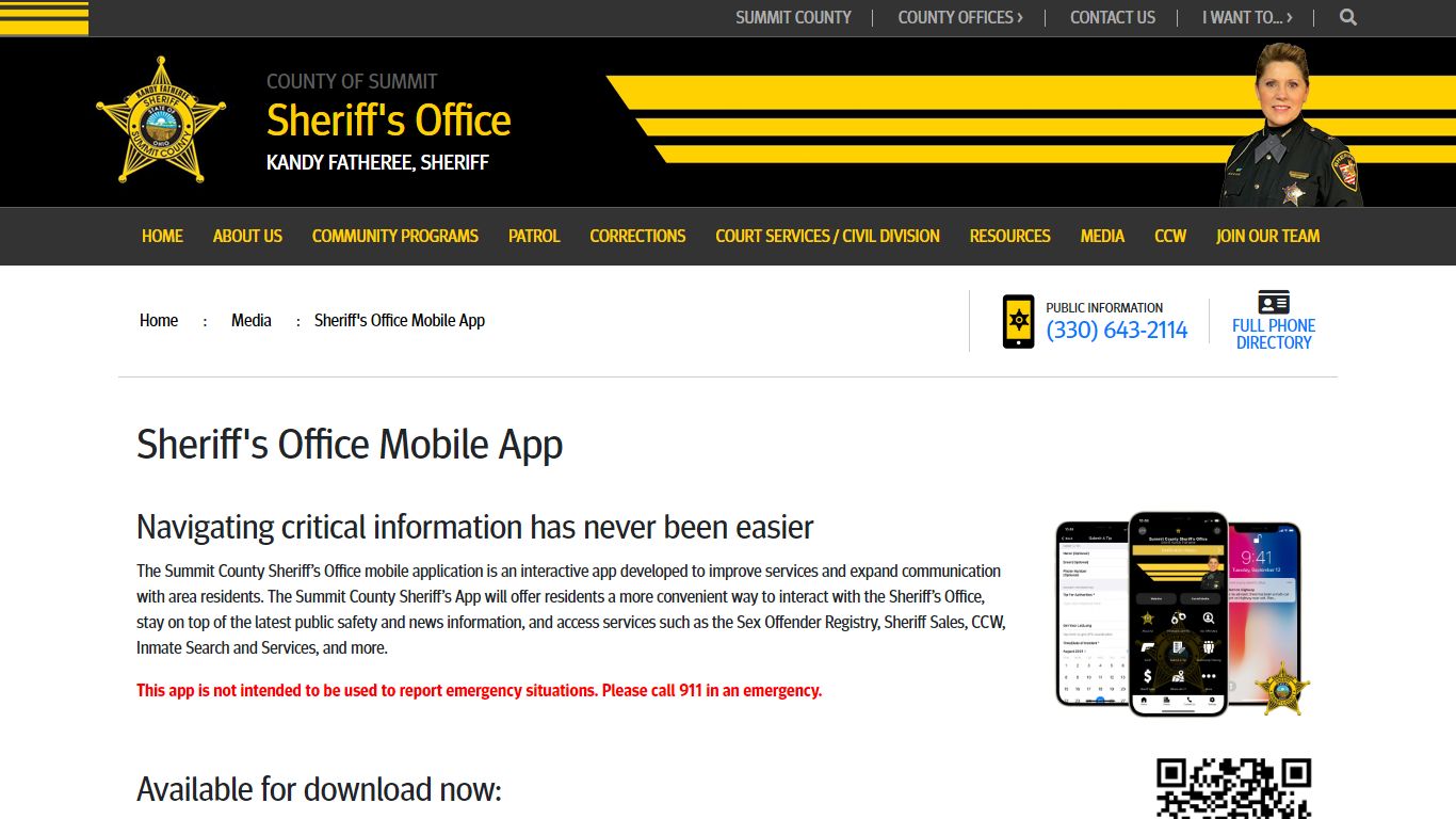 Sheriff's Office Mobile App : Summit County Sheriff's Office